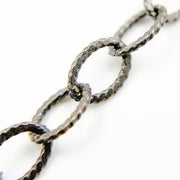 Sterling Silver Hammered Oval Link Chain